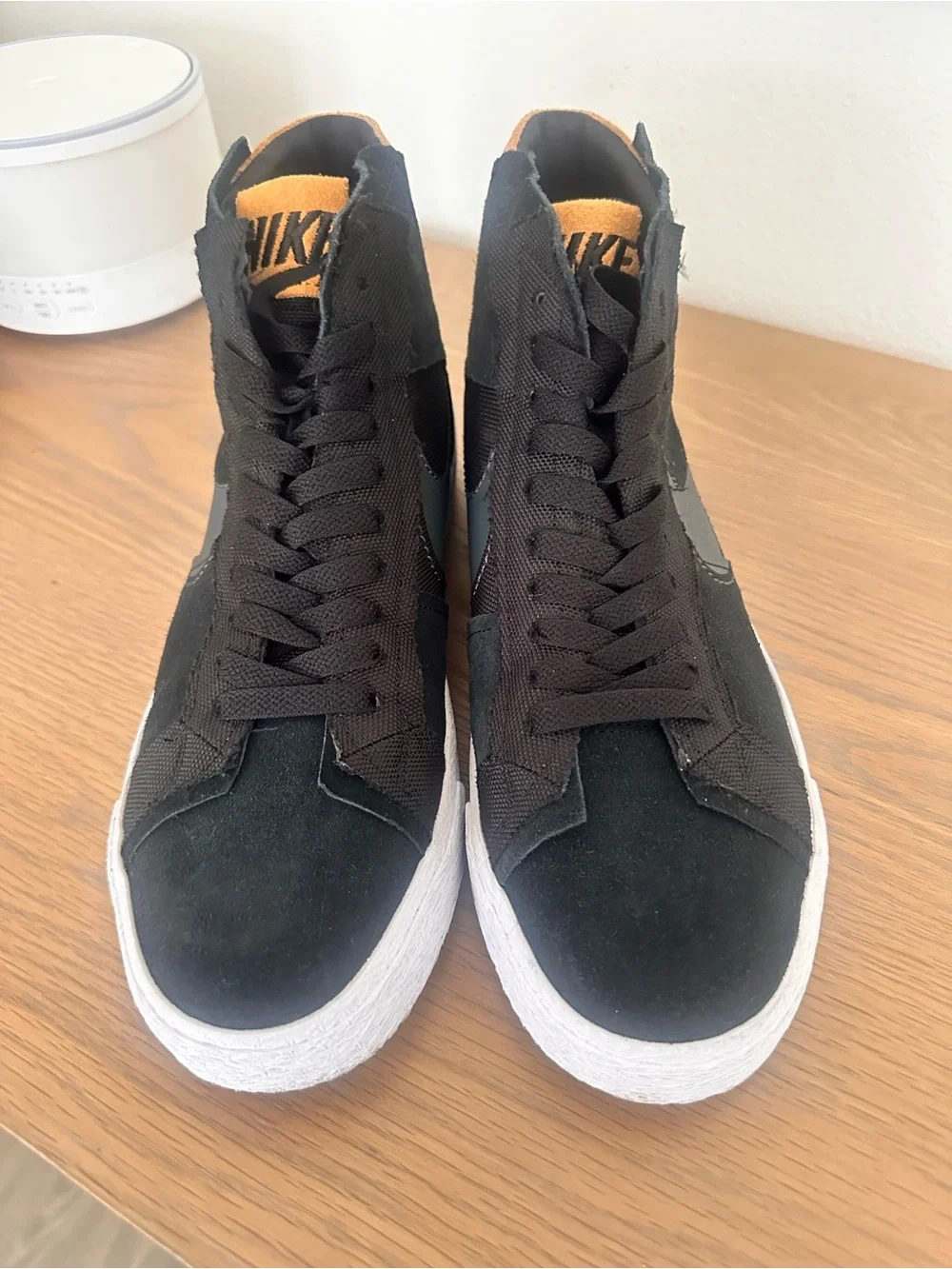 Nike Black High-Top Sneakers with White Soles